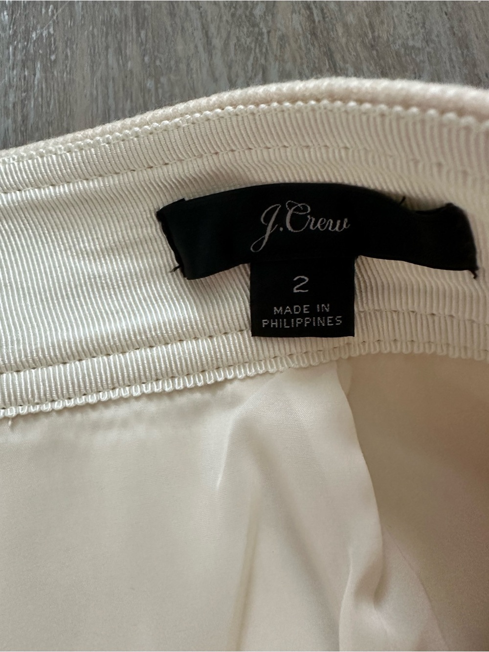 J. Crew Women’s Cream Mini Skirt - Picture 2 of 4
